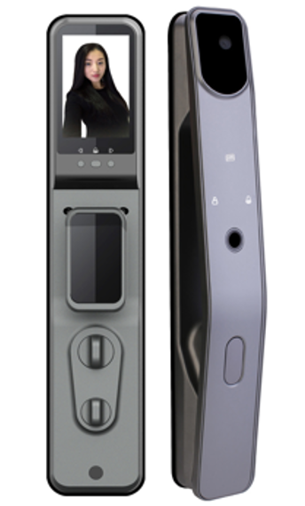 Tuya WiFi Smart Lock D1 with Cat's Eye Camera, Fingerprint, Password, Card, Mobile App Control, Mechanical Key, Aluminum Panel, Remote Unlock